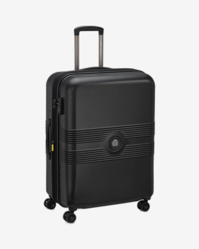 ديلسي _باريس flanerie se 66 cm 4 double wheeled expandable hardside check-in luggage trolley case - black